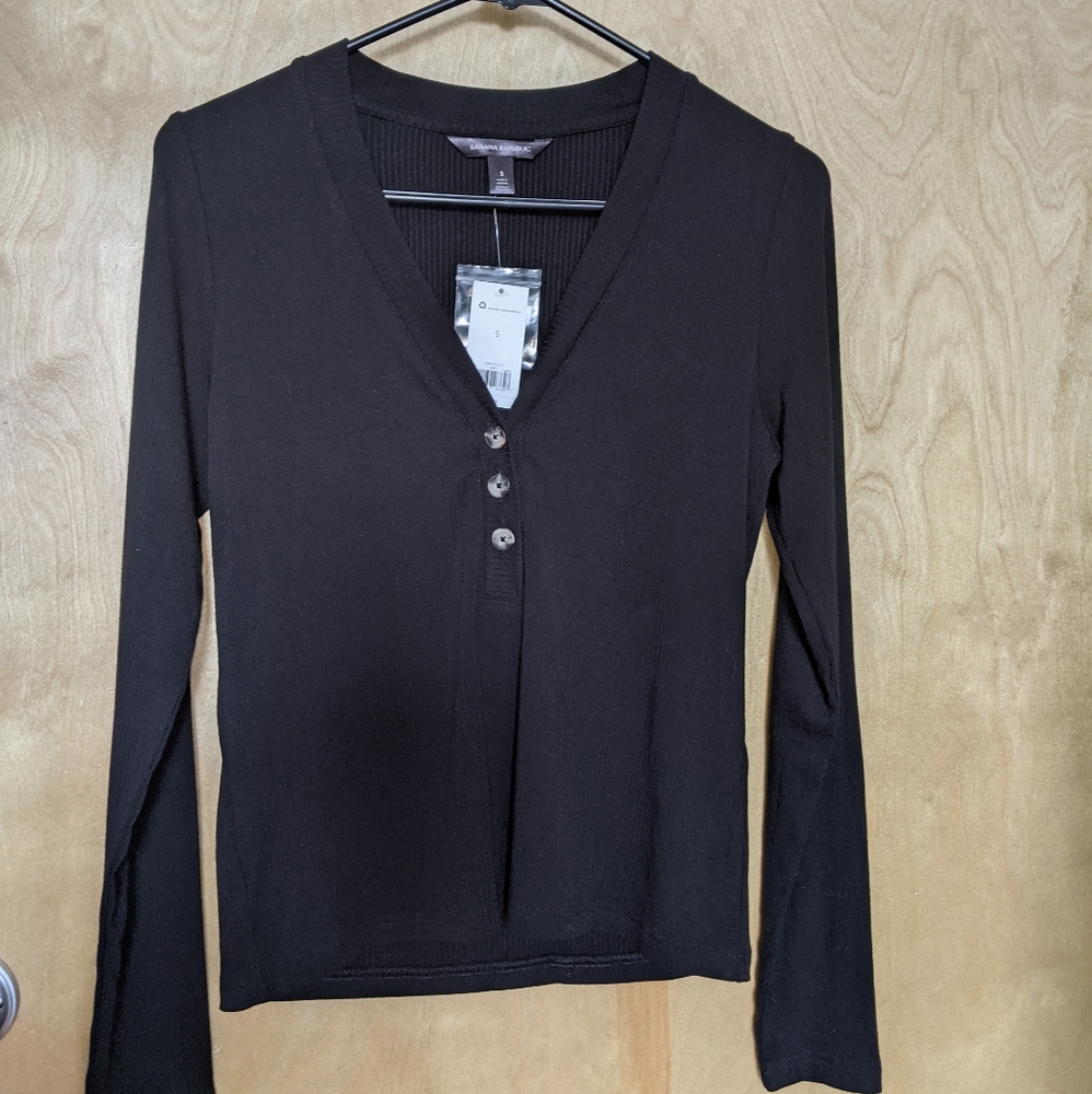 Banana Republic Black long sleeve top